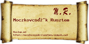 Moczkovcsák Rusztem névjegykártya